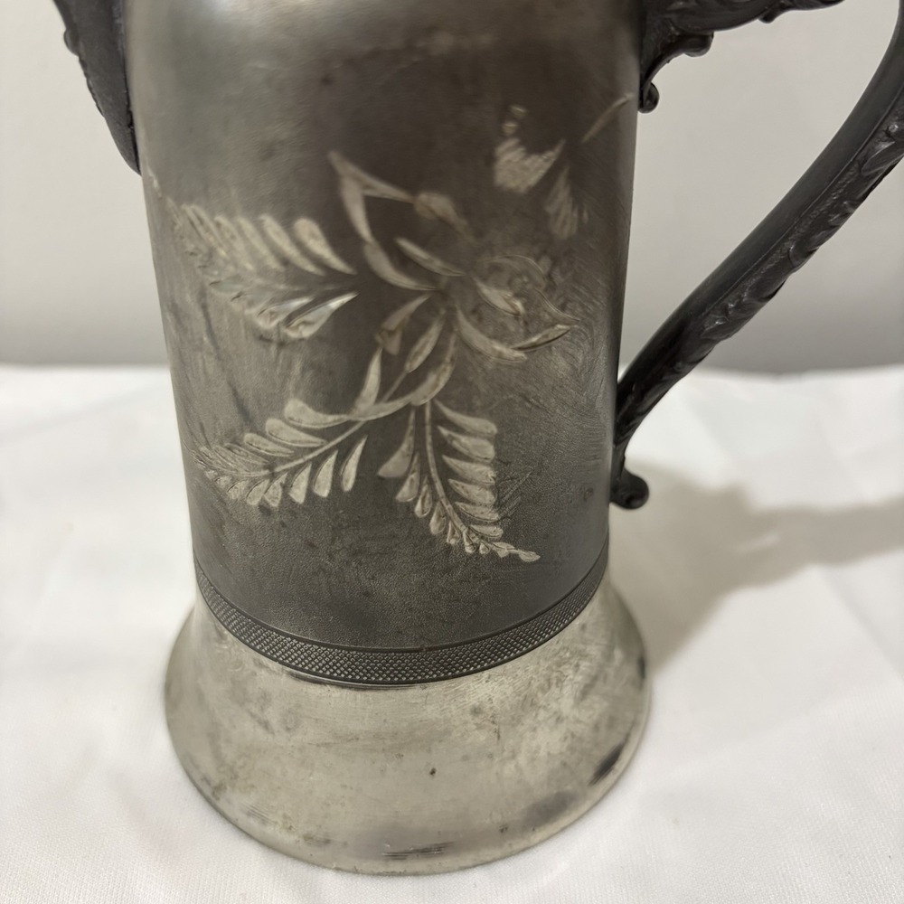 Warren Silver Plate Co Quadruple Plate New York 85L Creamer Embossed Antique - Picture 3 of 9